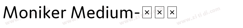 Moniker Medium字体转换
